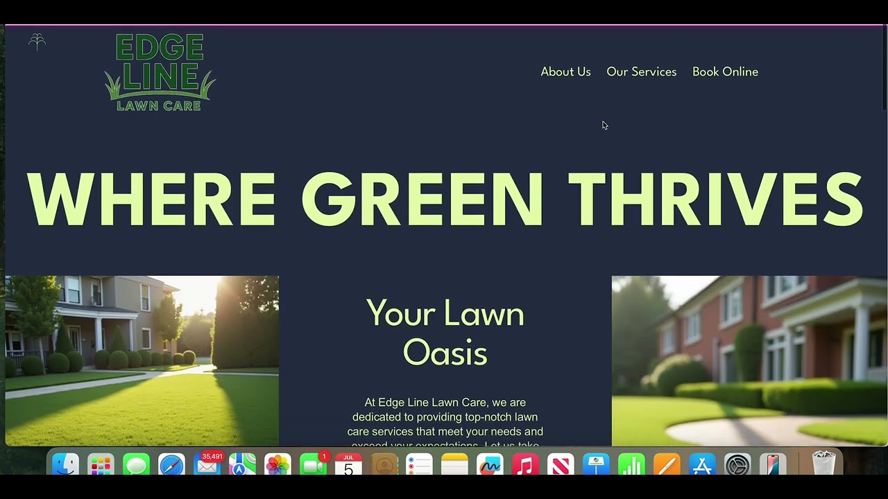 Edge Line Lawn Care Website — Built Fast with Clean Design