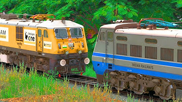 WAP4 to WAP7 LOCOMOTIVE CHANGE | BUMPY RAILROAD | RAILWORKS 3 | INDIAN TRAIN SIMULATOR | TRAIN