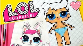 КАК НАРИСОВАТЬ ЛОЛ по клеточкам СБОРНИК ТОП 3 How to Draw #LOL Surprise PETS & Doll PIXEL ART