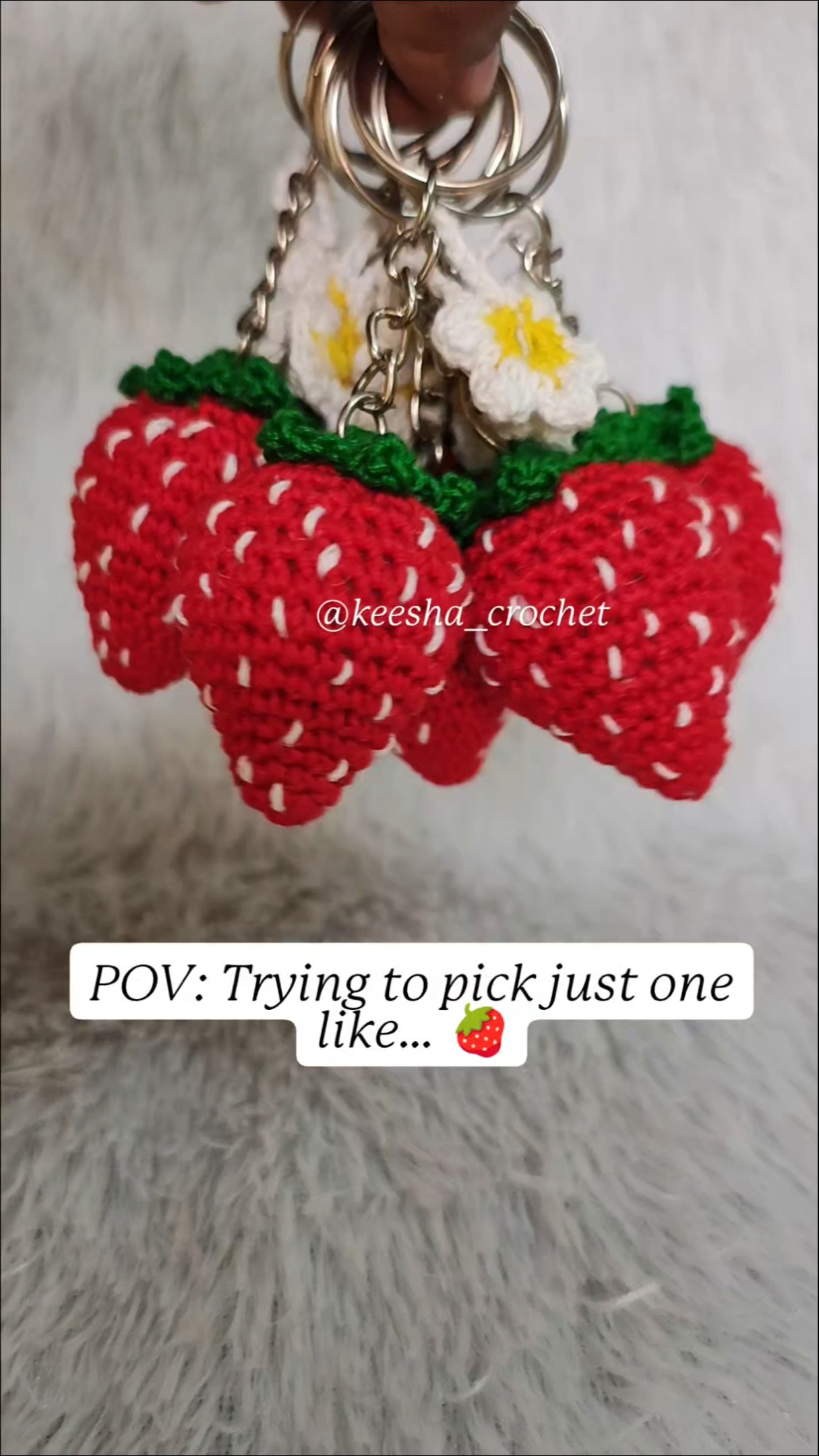 Can't pick just one 🍓✨ #crochetstrawberry#Shorts##strawberry