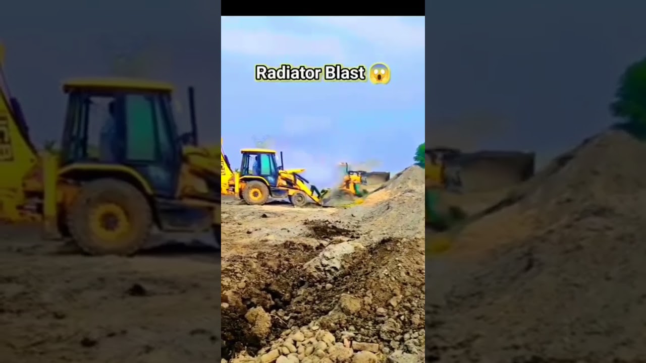 jcb ka radiator blast 💥💣ho gya over heated temperature 🌡️120degree 