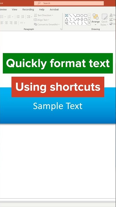How To QUICKLY FORMAT TEXT in PowerPoint | PowerPoint Shortcuts #shorts ...