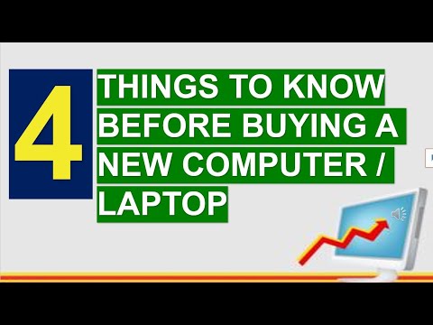 4 Things to know before buying a new computer / laptop | Computer Basics