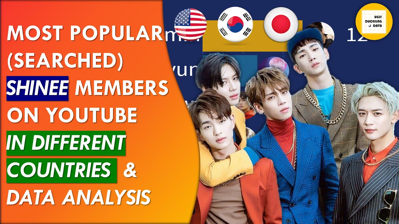 Most Popular (Searched) SHINee Member In Different Countries - YouTube