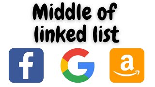 middle of linked list python | middle of the linked list leetcode | leetcode | Facebook interview