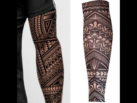Full Arm Tribal Maori Ploysense Nylon Stocking Fake Arm Tattoo Arm Cover Sleeve Youtube