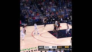 Nuggets Close the 3Q STRONG on ABC! 👊 Westbrook to Murray for 3! #nba #highlights #sports #shorts