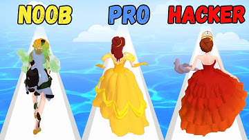 NOOB vs PRO vs HACKER in Princess Run 3D