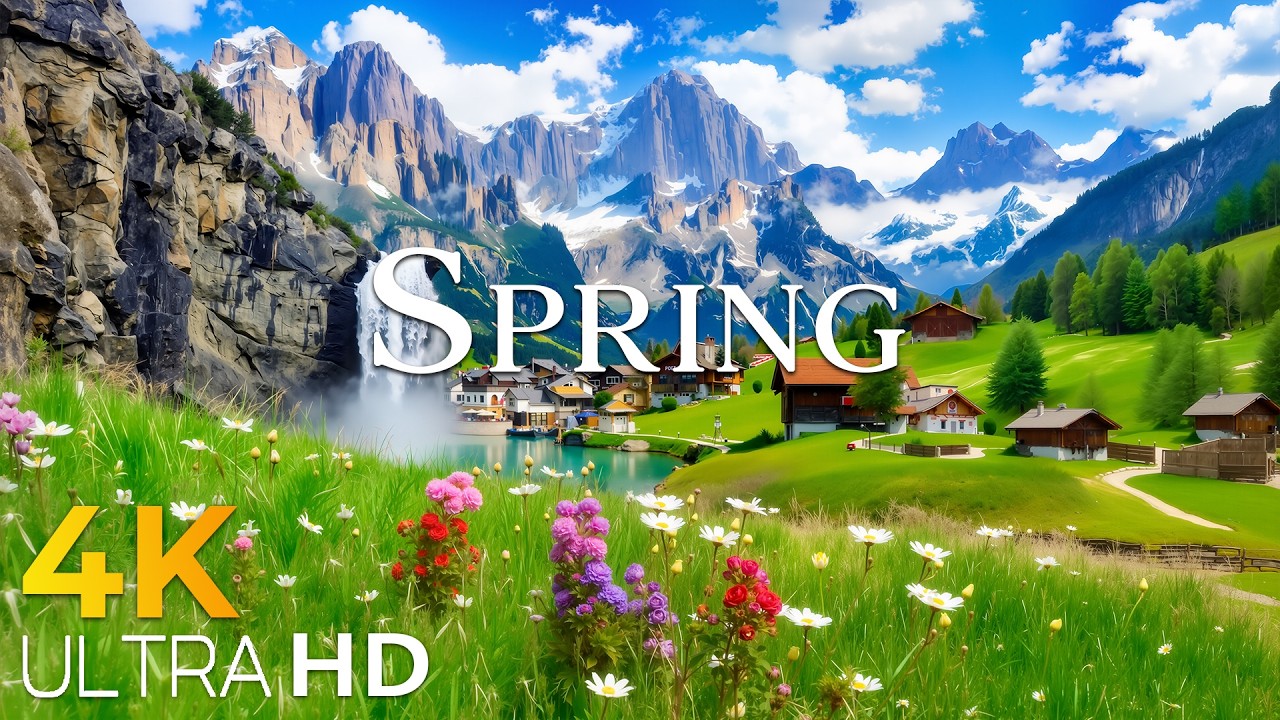 Switzerland Preparing for Spring 4K • Melting Snow & Emerald Valleys | Nature Relaxation Film