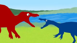 Spinosaurus vs Baryonyx - Dinosaurs Cartoon