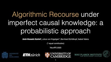 [Teaser] Algorithmic recourse under imperfect causal knowledge: a probabilistic approach