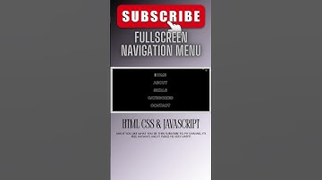 Fullscreen Overlay Navigation Menu Using HTML, CSS, JavaScript #shorts
