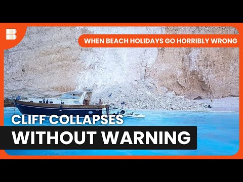 Tourists Run as Cliff Falls in Zante (2025)