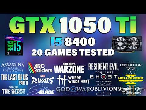 i5 8400 + GTX 1050 Ti Tested 20 Games in 2026 - YouTube
