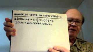Tarte--Solution to "Careless Bank Teller" Math Challenge