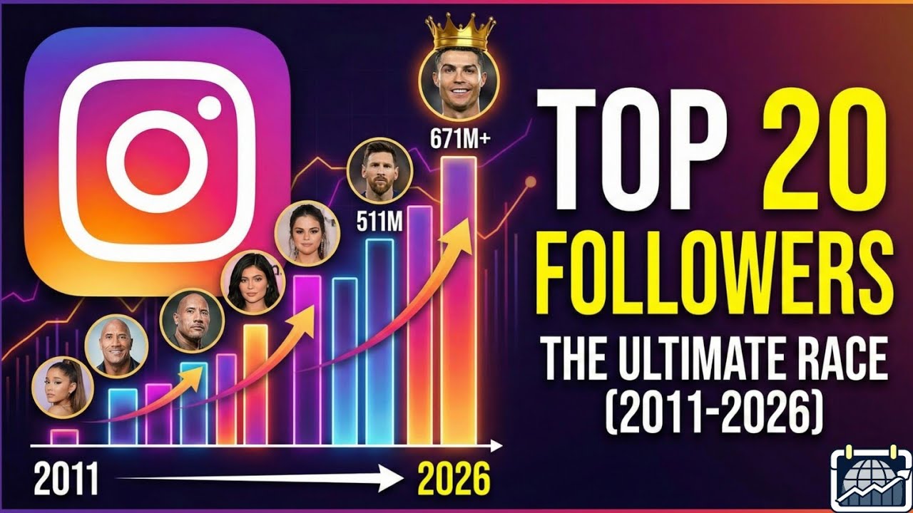 Top 20 Most Followed People on Instagram History (2011-2026)