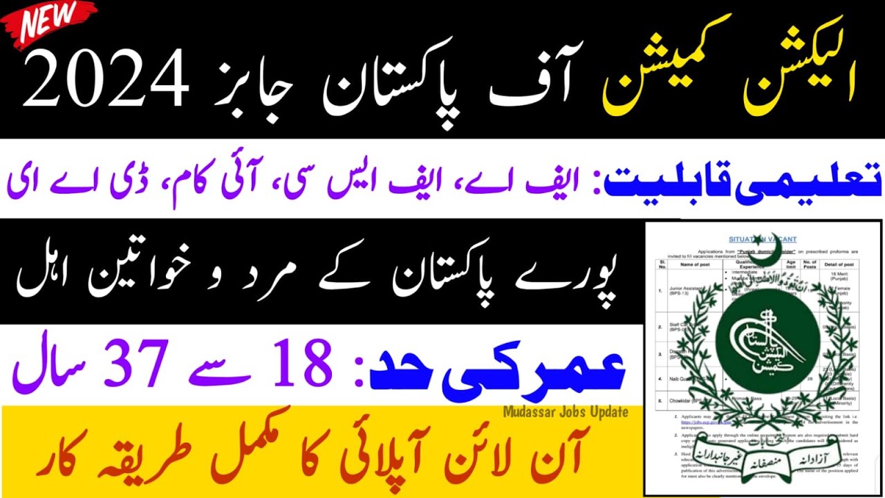 Election Commission Jobs 2024 | ECP New Jobs| Election Commission Jobs Online Apply