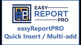 New easyReportPRO Features You’ll Love | Quick Insert + Multiple Resource Add
