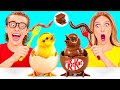 チョコレートの食べ物 vs 本物の食べ物のチャレンジ | 素晴らしい料理レシピ BaRaDa Challenge