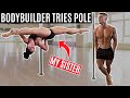 BODYBUILDER tries POLE DANCING for the first time...