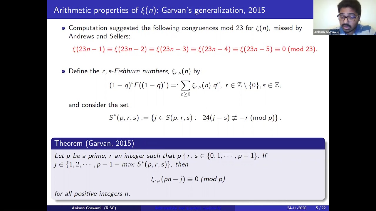 A. Goswami--Arithmeticity and quantum modularity for generalized Kontsevich-Zagier strange series.