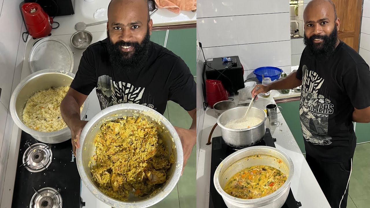 ലോകത്തിൽ ആദ്യമായി പച്ചക്ക് ചിക്കൻ ദം ബിരിയാണി വീട്ടിലെ ഗ്യാസ് അടുപ്പിൽ ഉണ്ടാക്കിയപ്പോൾ 