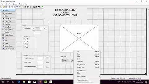 SIMULASI PELURU PADA MATLAB OLEH VADISSA PUTRI UTAMI FPK 2018