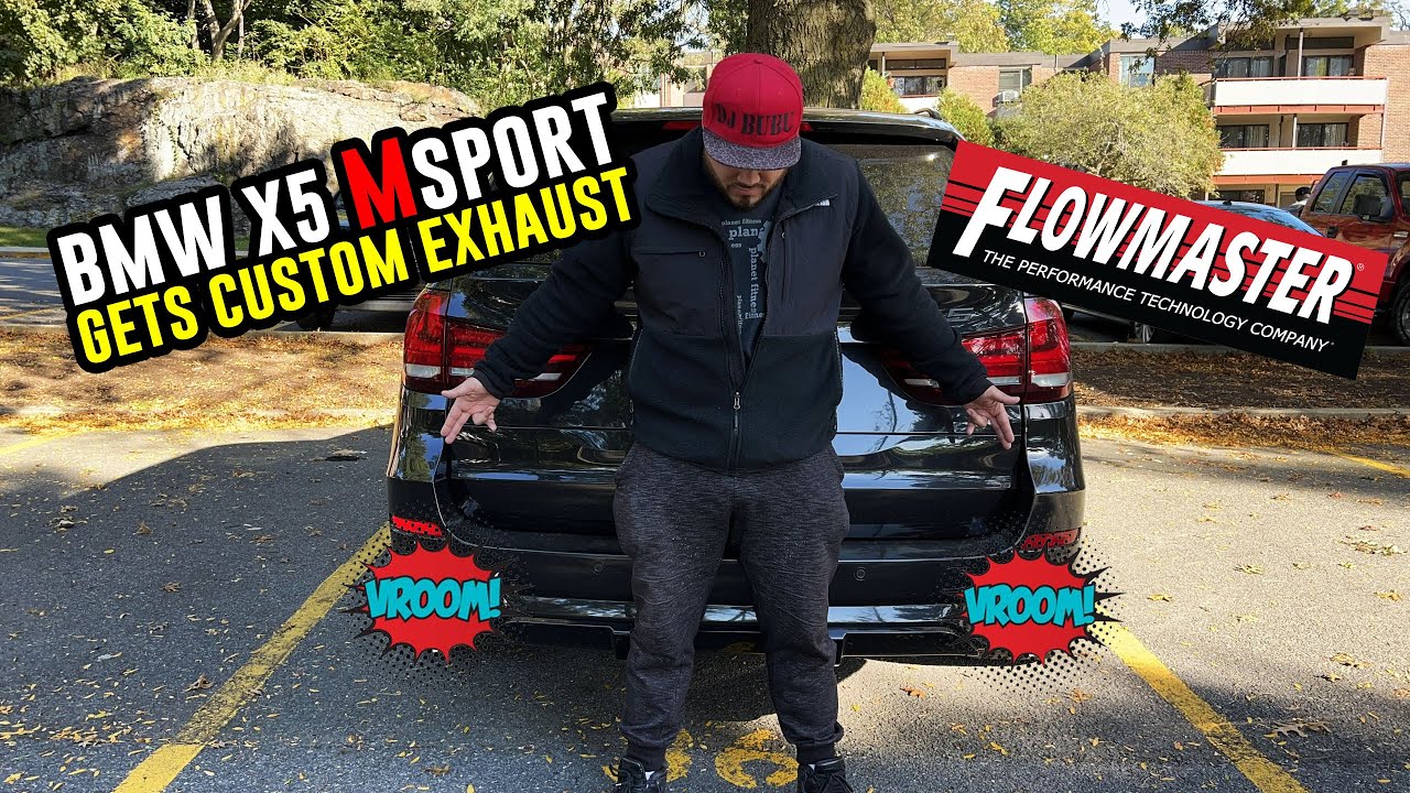 BMW X5 M Sport gets Custom Exhaust FlowMaster + Quad Tips YouTube