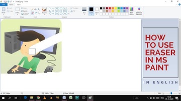 How to use eraser in Microsoft paint?