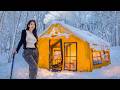 HEAVY SNOW CAMPING INSIDE A LUXURY AIR TENT HEAVY SNOW CAMPING INSIDE A LUXURY AIR TENT