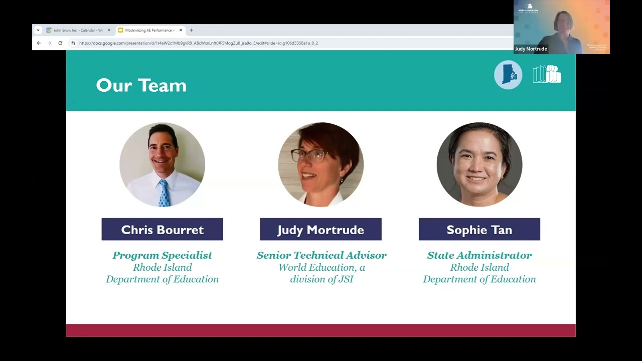 Modernizing Adult Education Performance Accountability: Why? What? How? When?