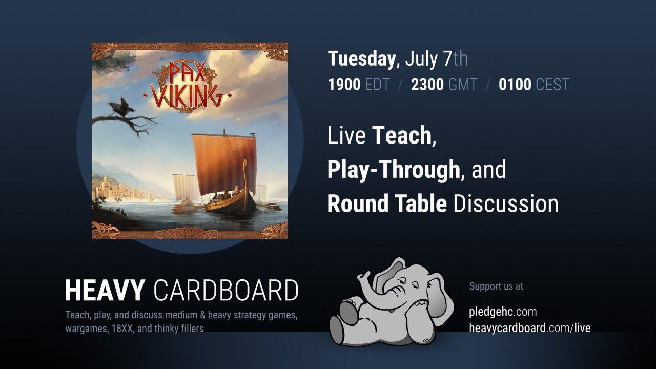 Pax Viking (Prototype on TTS) 4p Teaching, Play-through, & Round table by Heavy Cardboard