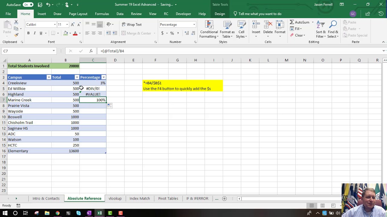 excel absolute reference