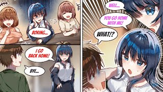 A cool and beautiful girl wants to go home with me and…［Manga dub］［RomCom］