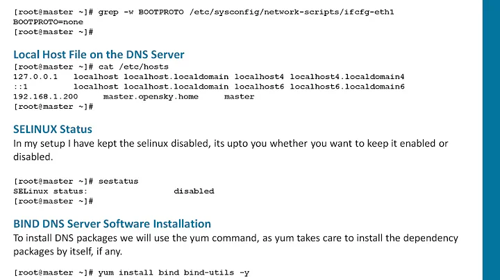 Installing BIND DNS server on RHEL/CentOS 7