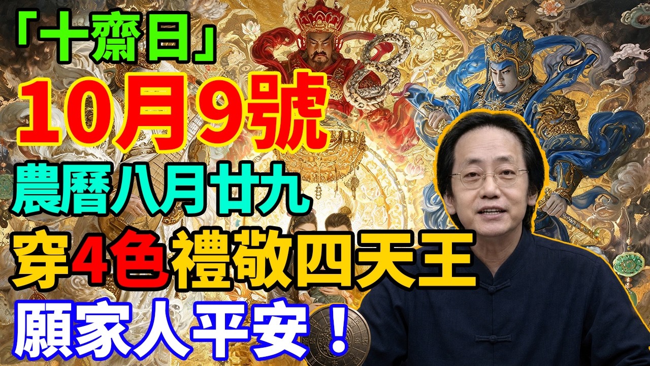 求個安心！農曆八月廿九10月9號「十齋日」穿4色禮敬四天王，願家人平安