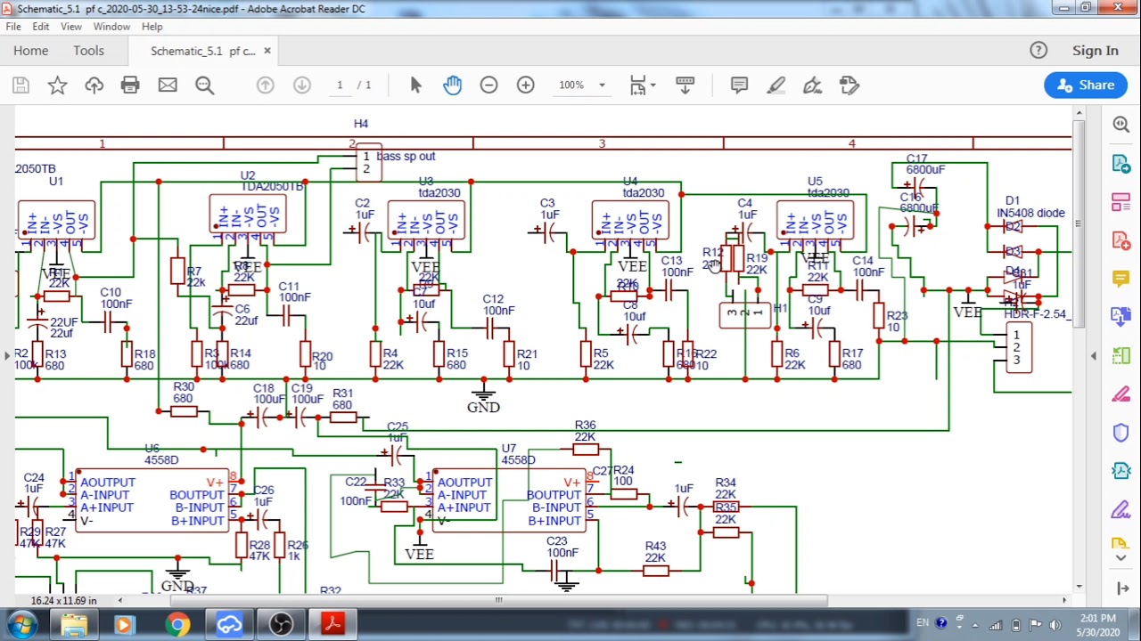 5.1 Home theater circuit diagram part 1 - YouTube