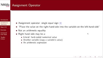 2.2 - Basics - Variables & Operators