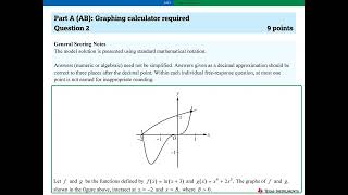 2022 AP Calculus AB2 Scoring Guidelines and Solutions
