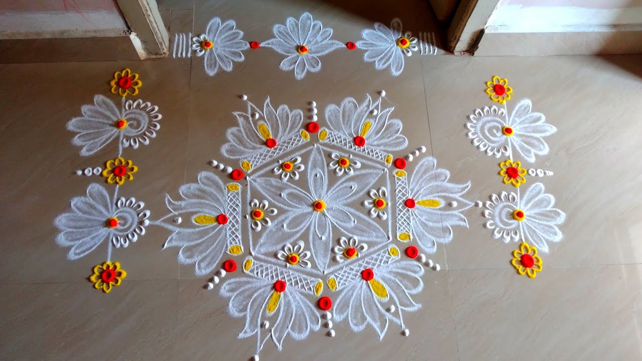 Different padi kolam || Pooja door decoration || Nilaivasal alangaram || Komala kolam