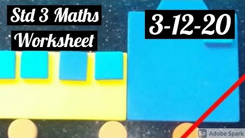 Class 3 Maths worksheet 3-12-20changayivlog