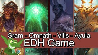 Kickstarter Launch Celebratory Game! Sram vs Omnath vs Vilis vs Ayula EDH / CMDR game play