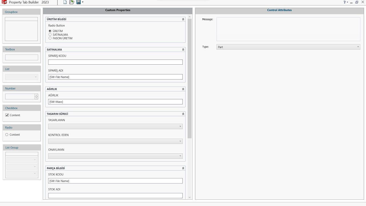 SOLİDWORKS ÖZEL ÖZELLİK VE ÜRÜN REÇEESİ OLUŞTURMA