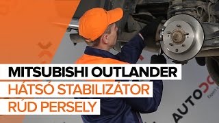 Hogyan cseréljünk Stabilizátor rúd szilent MITSUBISHI OUTLANDER I (CU_W) - video útmutató