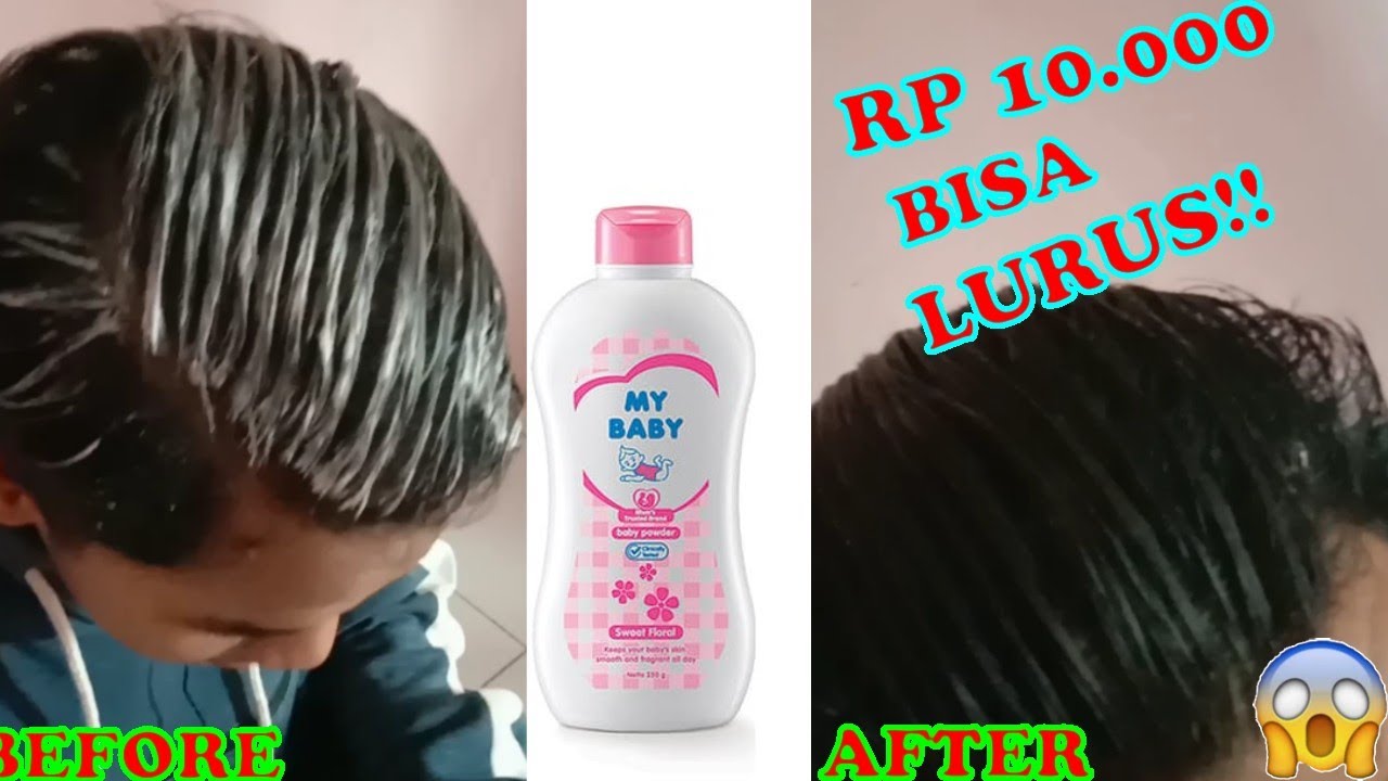 EXPERIMENT MELURUSKAN RAMBUT  YANG  IKAL DENGAN BEDAK 