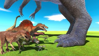 ALL Dinosaurs Fight Giganotosaurus is Growing