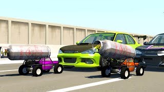 R/C EXPLOSIVE POLICE CARS TAKE DOWN SUPERCARS!  BeamNG Drive R/C Police Car Chase