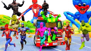 Siêu Nhân Người Nhện Chạy Xe Ô Tô Cứu Hỏa Giải Cứu Siêu Anh Hùng Spiderman Indian Bike Car Mcqueen
