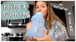 trying to have a better morning | GRWM, feeling unmotivated + getting healthy