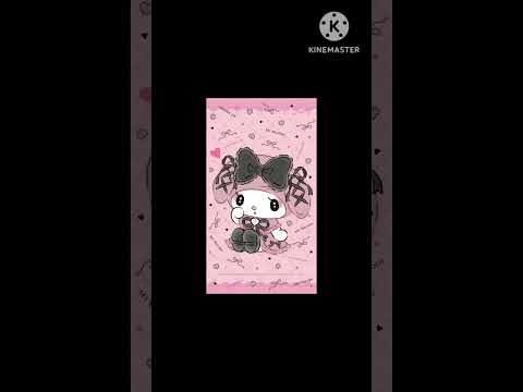kuromi and my melody wallpapers 🩷🖤....#hellokitty